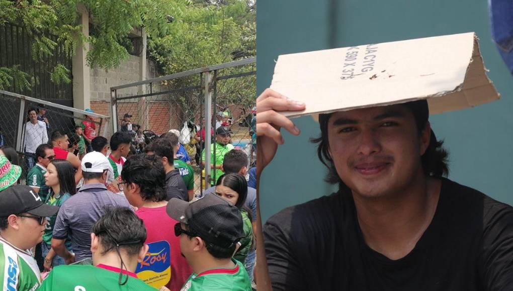 Bajo el fuerte Sol, aficionados de Marathón hacen largas filas en el Yankel