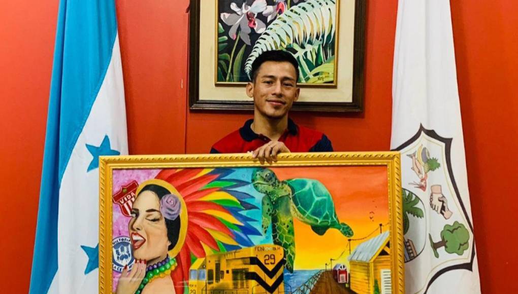 ¡Amor por sus hijos y el arte! Conoce a Kevin Castejón, el talento detrás de los murales hondureños