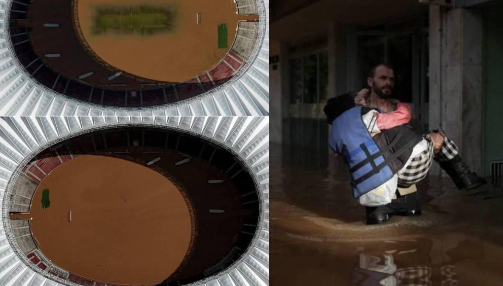 Imágenes impactantes en Brasil: estadios de gremio e Inter afectados por inundaciones