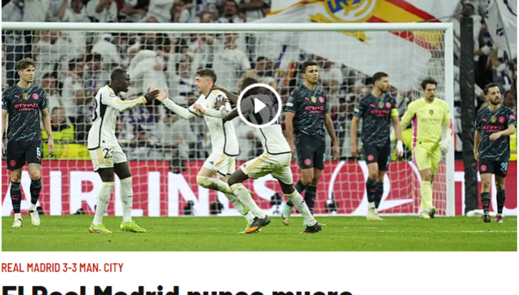 Así reaccionan los medios tras empate de Real Madrid y Manchester City; Atacan a Haaland