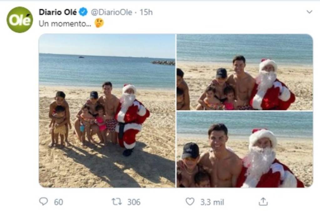 ¿Messi se vistió de Santa? La foto navideña de Cristiano desata una ola de memes