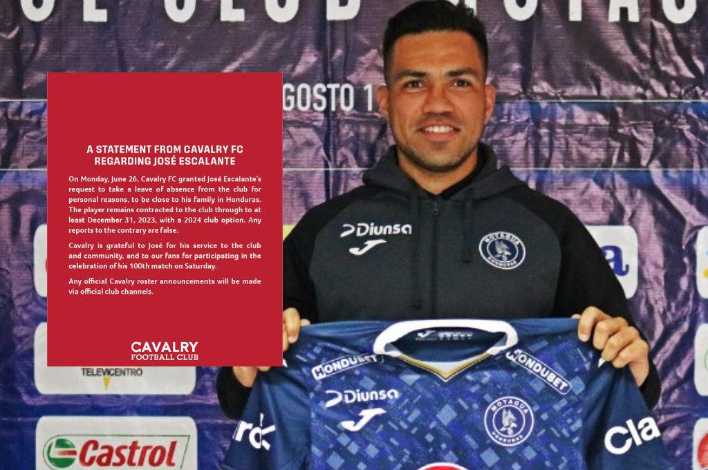 Cavalry CF confirma que José Escalante aún tiene contrato tras ser presentado por Motagua