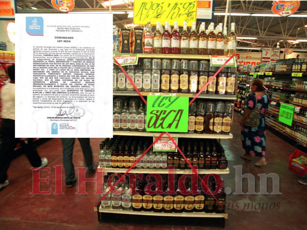 Establecen Ley Seca para el 15 de septiembre en la capital