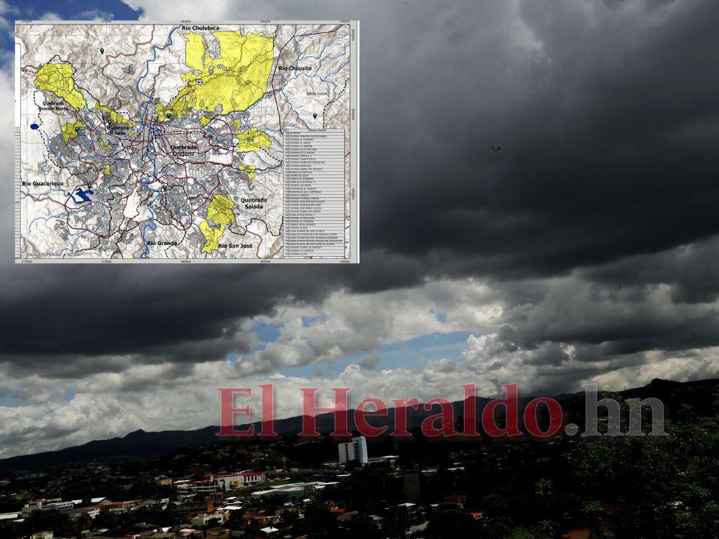 ¿Cuáles son las colonias en riesgo de inundaciones y deslizamientos en la capital?