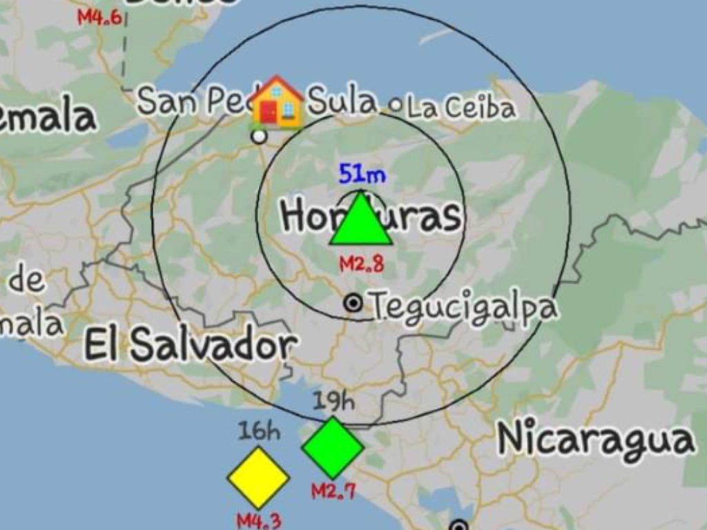 Sismo de 3.6 grados sacude el noroeste de Yoro