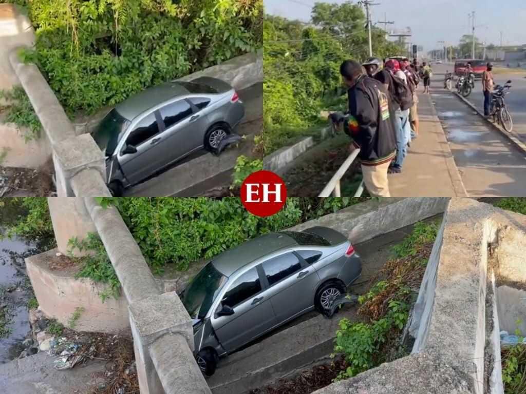 Jóvenes resultan ilesos tras accidentarse en cuneta en Comayagua