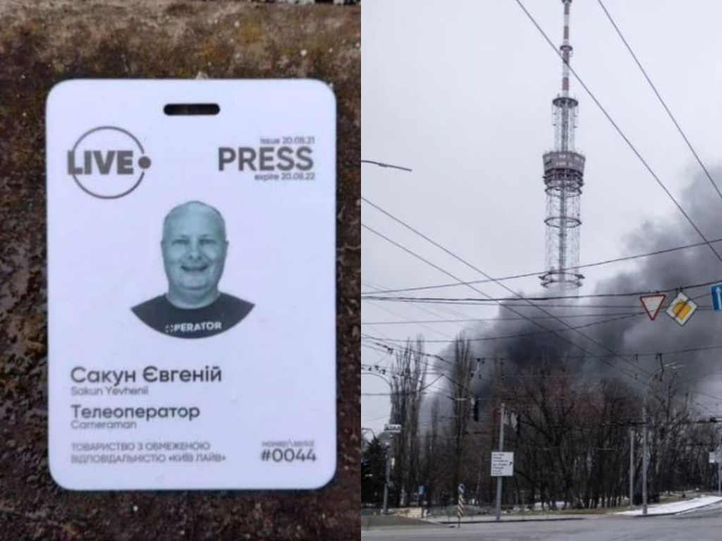 Confirman primera muerte de un periodista durante ataque a torre de TV de Kiev en invasión a Ucrania