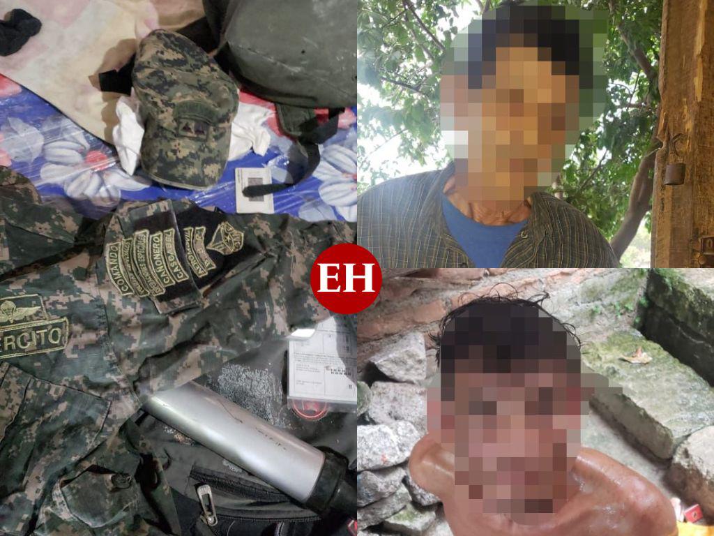 Capturan a dos supuestos miembros de la Pandilla 18 en posesión de vestimenta militar
