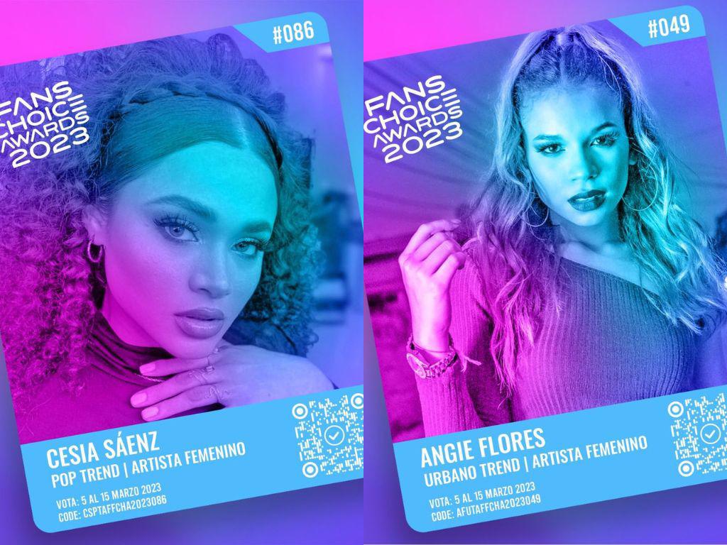 Cesia Sáenz y Angie Flores resultan ganadoras en los Fans Choice Awards 2023 de México