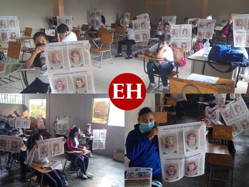 Póster de próceres aportan aprendizaje a los estudiantes