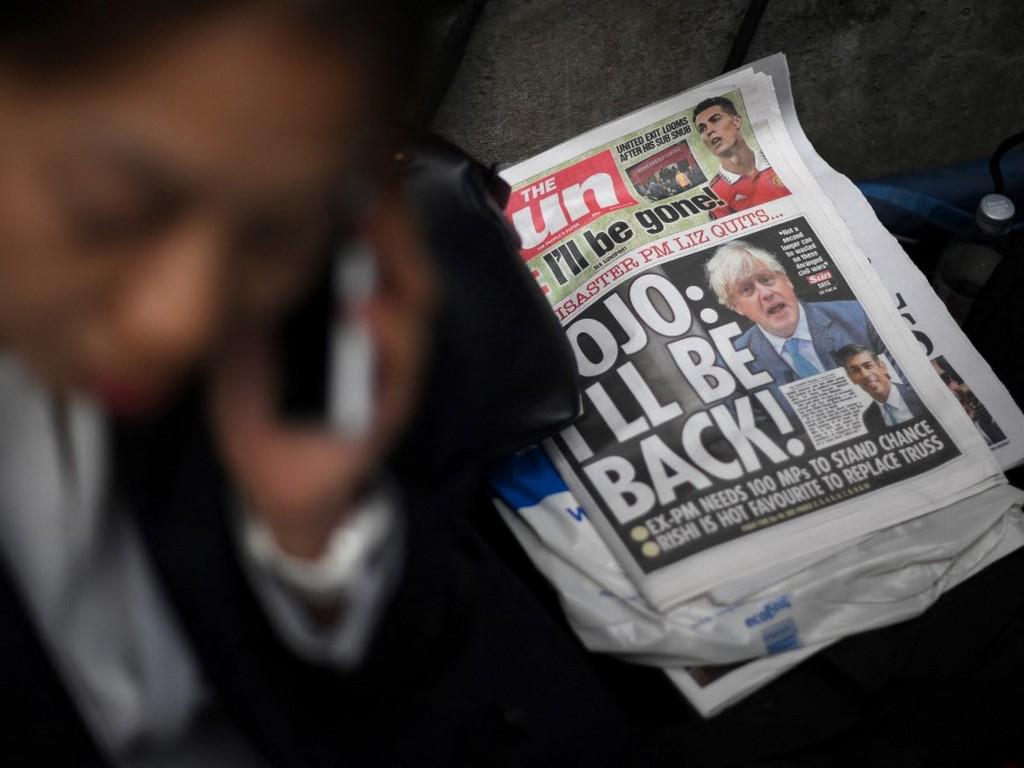 Boris Johnson entre favoritos para suceder a Liz Truss al frente del gobierno británico