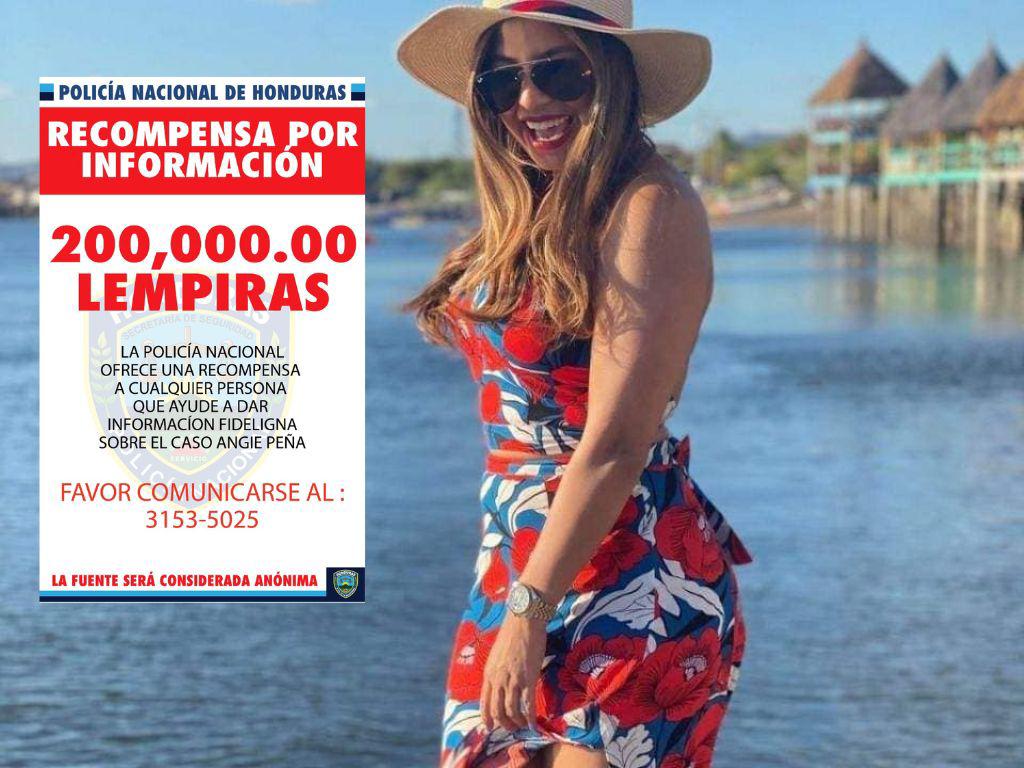 Aumentan a 200 mil lempiras la recompensa por información del paradero de Angie Peña