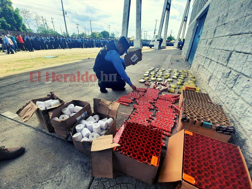 Hallan pólvora valorada en 100 mil lempiras en el estadio Olímpico