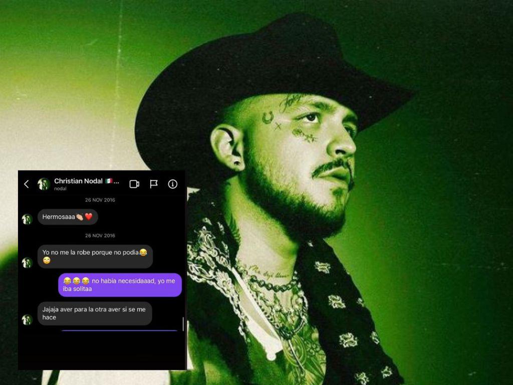 Filtran mensajes de Christian Nodal coqueteando con una fanática
