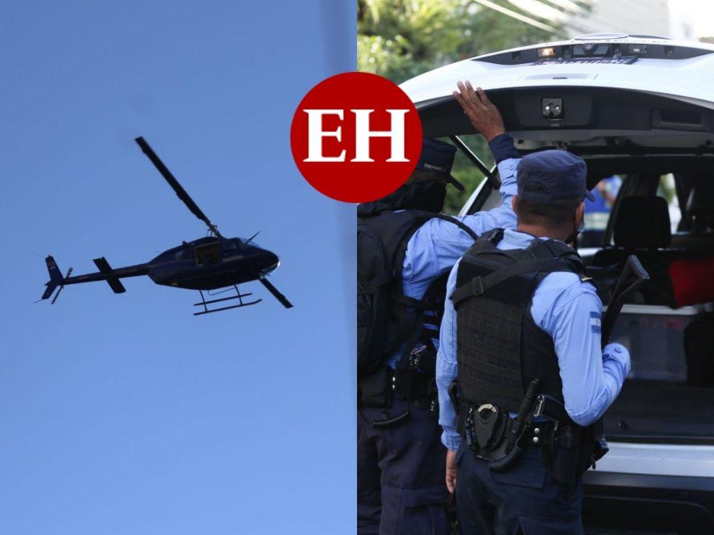 Por aire y tierra, cientos de policías custodian vivienda de JOH en la capital