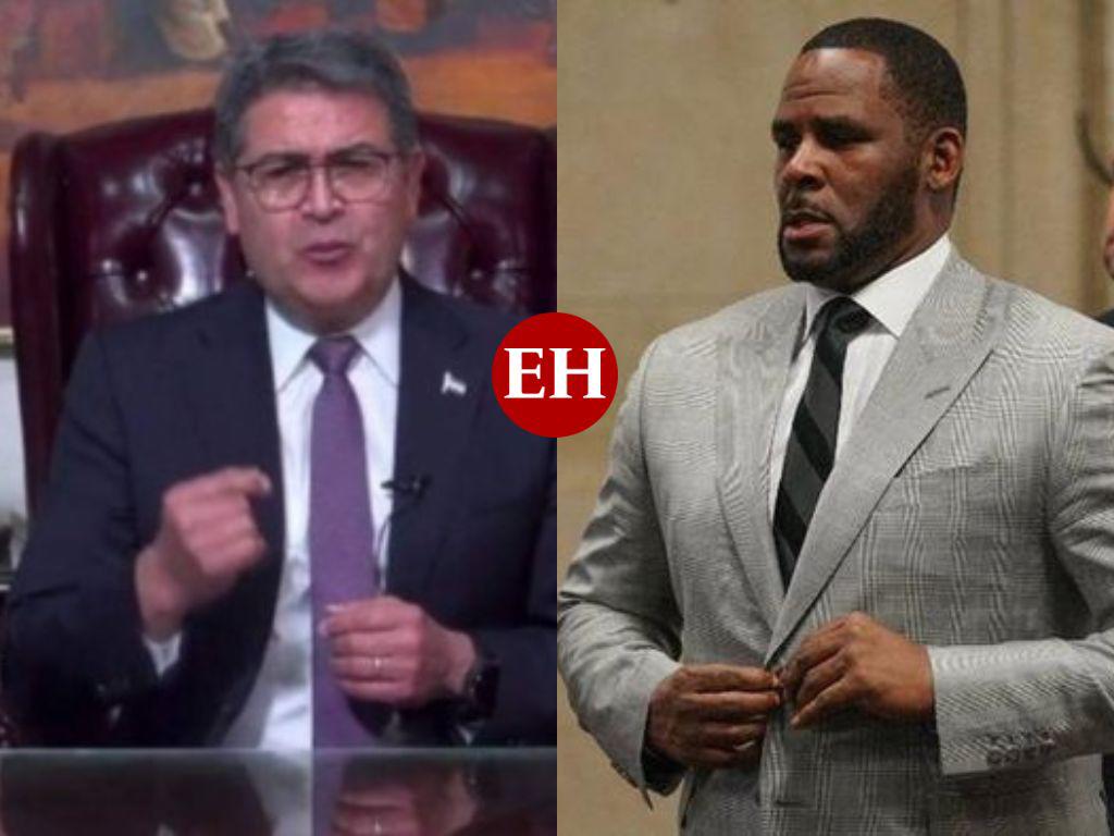 Juan Orlando Hernández comparte unidad con el cantante R. Kelly en el MDC de Brooklyn