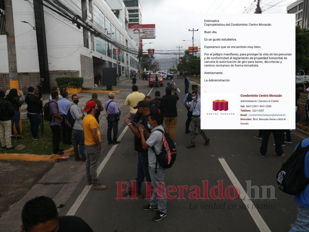 Anuncian cancelación de bares y discotecas en edificio donde ocurrió la masacre en bulevar Morazán