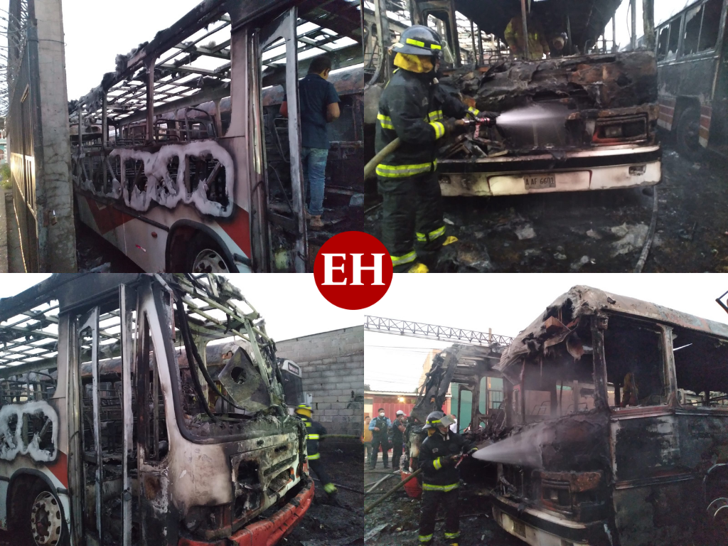 Incendio consume tres unidades de transporte en la colonia San Miguel