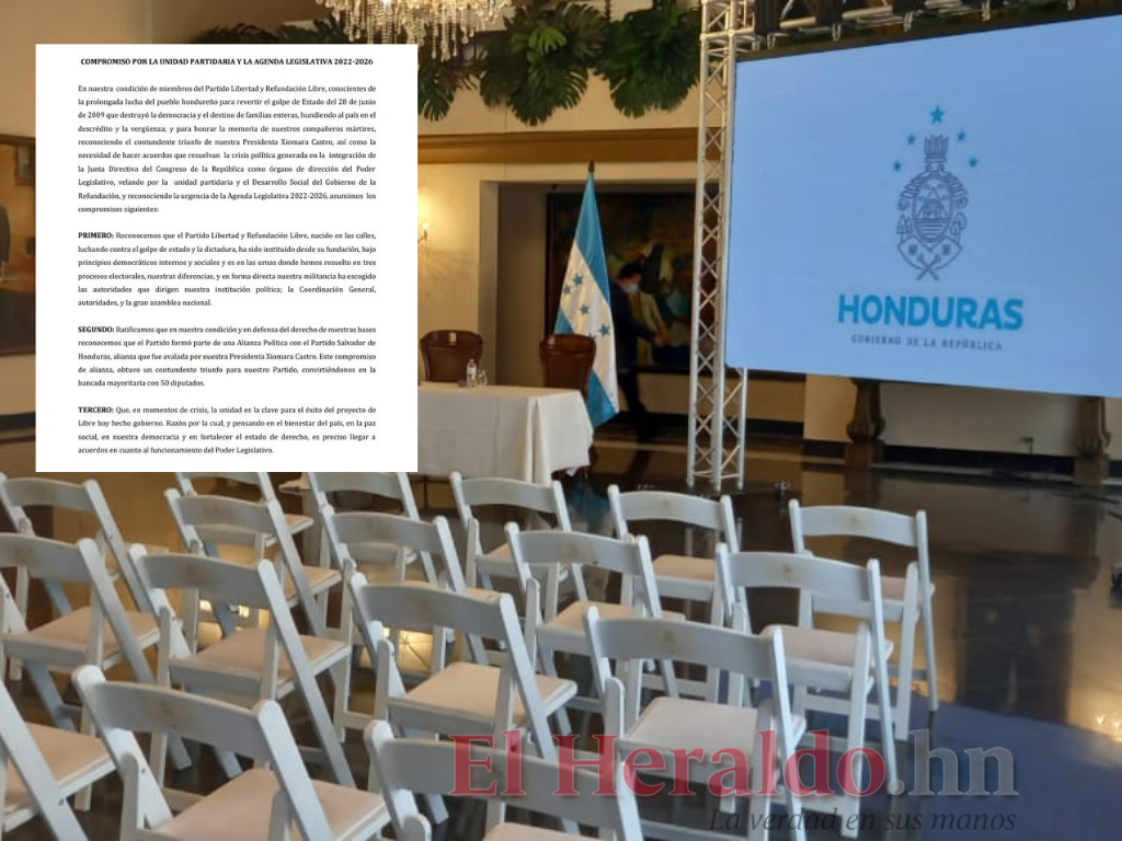 ¿Qué dice el acuerdo firmado para resolver crisis en el Congreso Nacional?