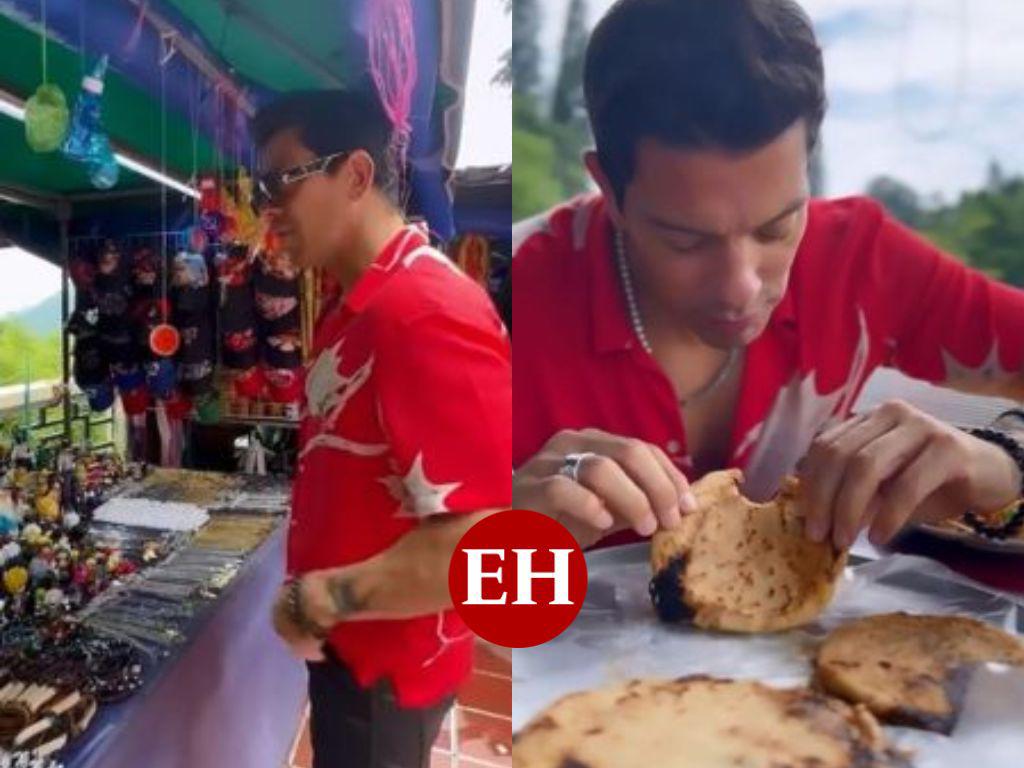 Yahir vuelve a probar las pupusas en su paso por El Salvador