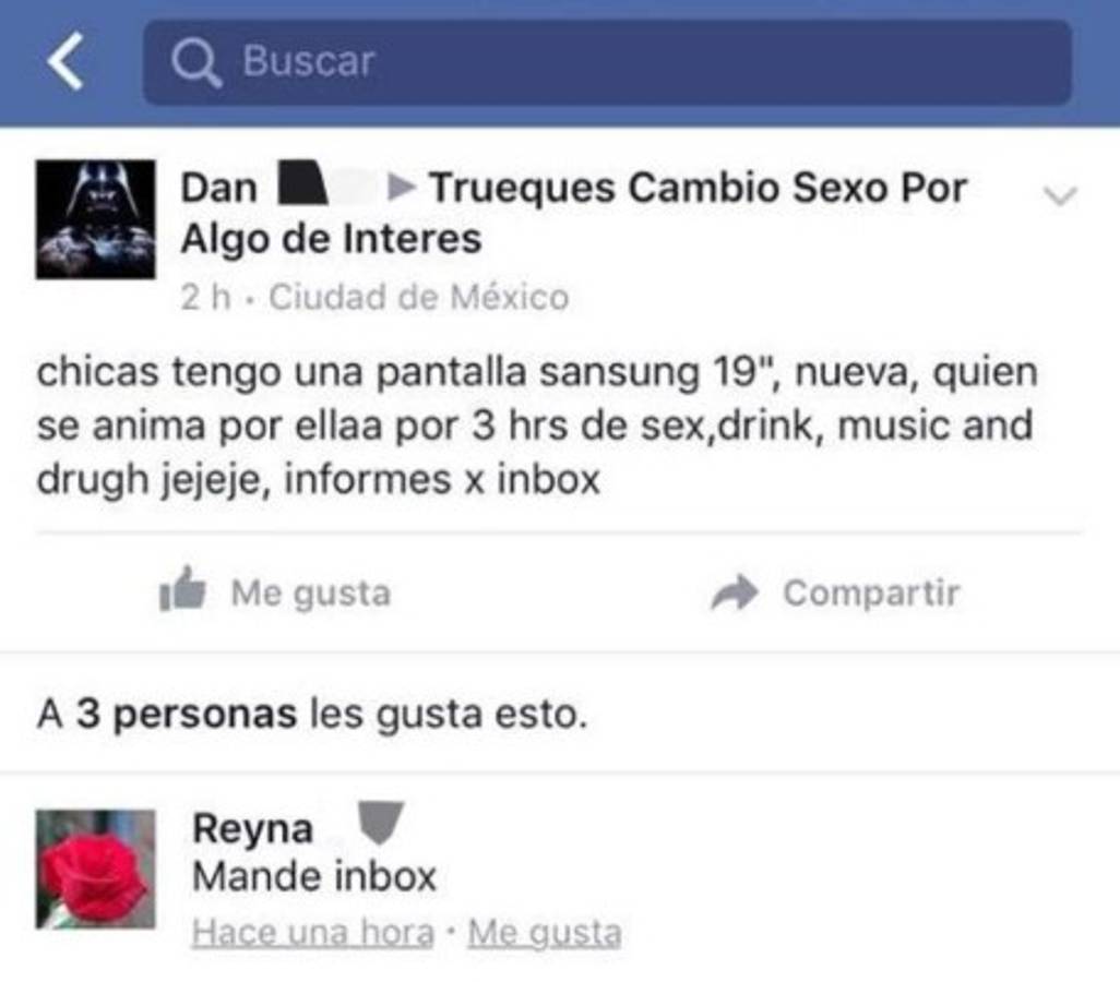 Nueva tendencia en Facebook: Sexo por aparatos o servicios