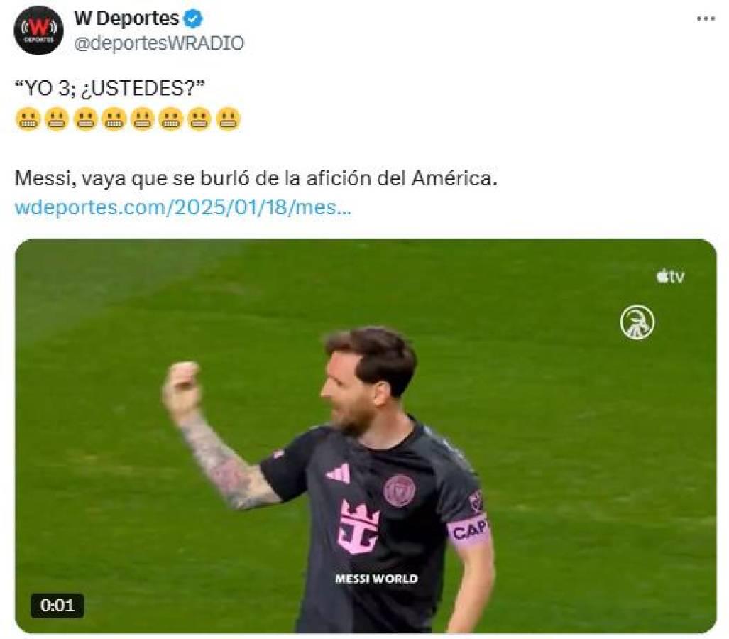 Prensa mexicana reacciona ardida por gesto de Lionel Messi contra aficionados del América