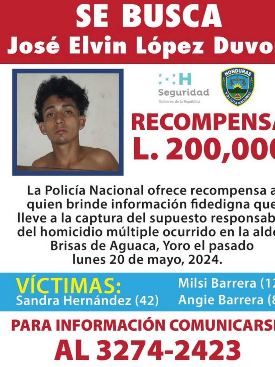 Capturan a dos sospechosos de la masacre de madre e hijas en Yoro