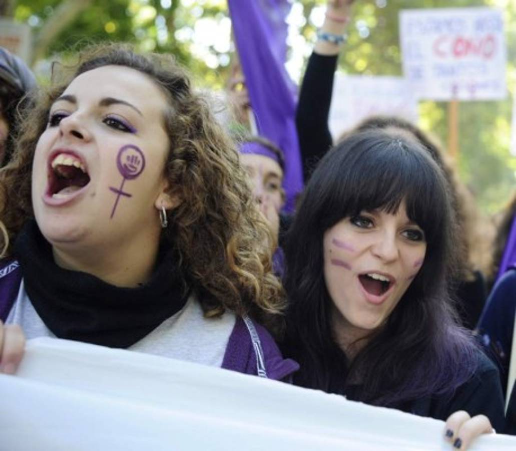Una marea feminista marcha en Madrid contra la violencia machista