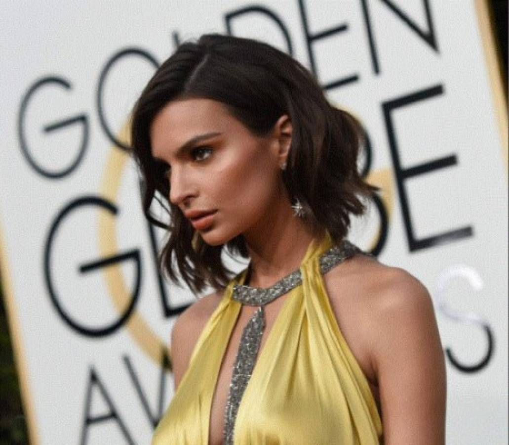 Emily Ratajkowski pasa momento vergonzoso Globos de Oro   