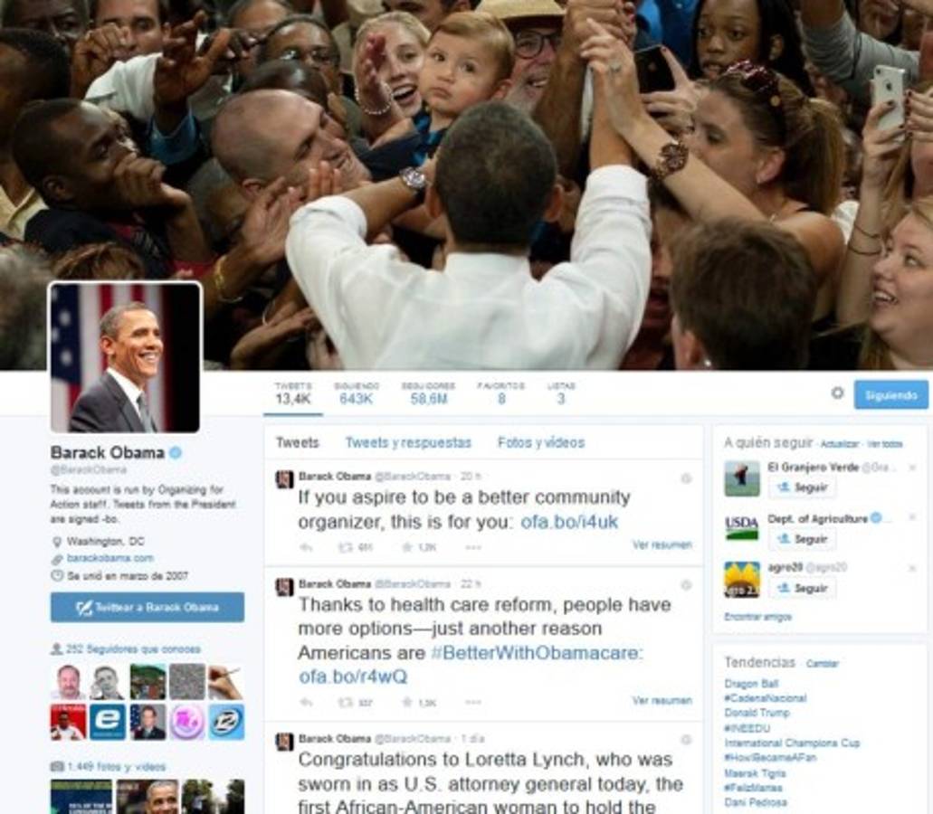 Obama el más seguido en Twitter; el Papa, el más influyente