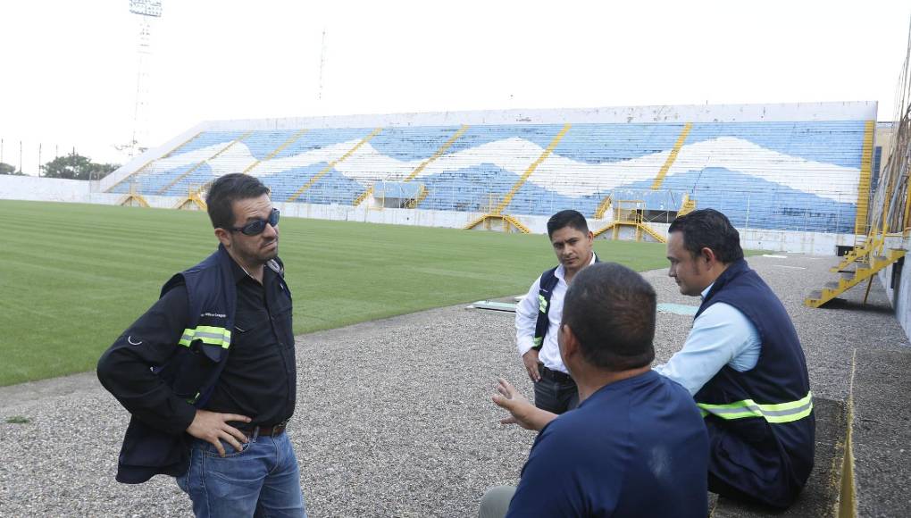 Cancha del estadio Morazán quedó una belleza