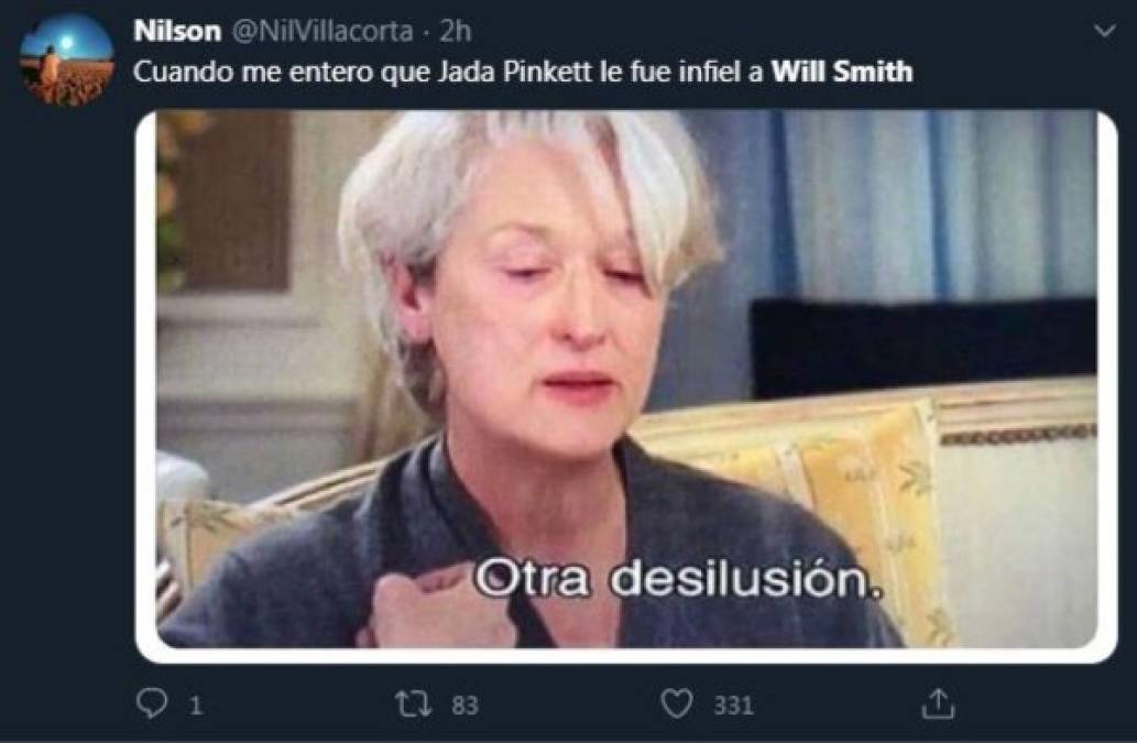 ¡Fanáticos destrozados! Los memes que dejó la infidelidad de la esposa de Will Smith