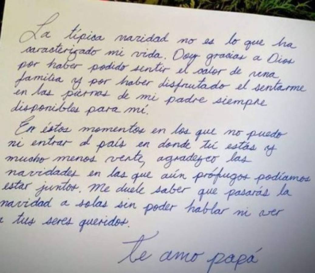 La carta que la hija de 'El Chapo' Guzmán dedicó a su padre en Navidad