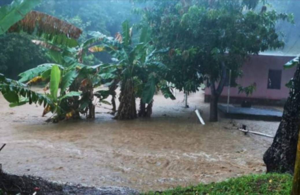 Inundaciones y caída de muros: primeros estragos de Nana en Honduras (FOTOS)