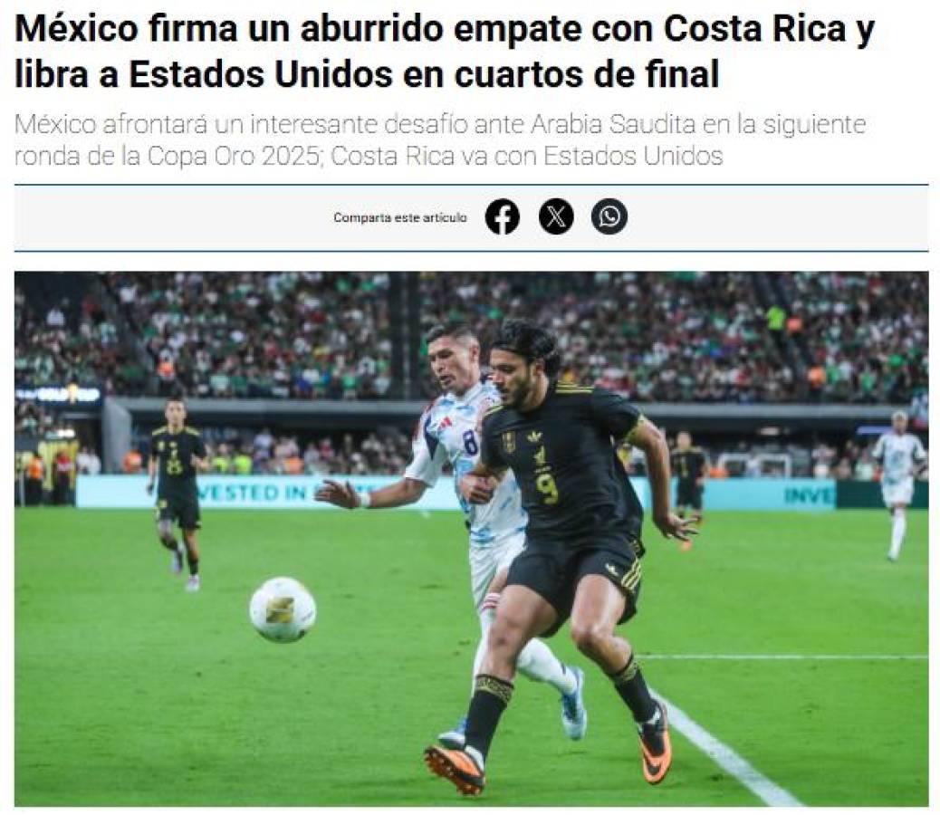 Lástima: Faitelson y prensa mexicana reaccionan tras amargo empate ante Costa Rica Lástima: Faitelson y prensa mexicana reaccionan tras amargo empate ante Costa Rica