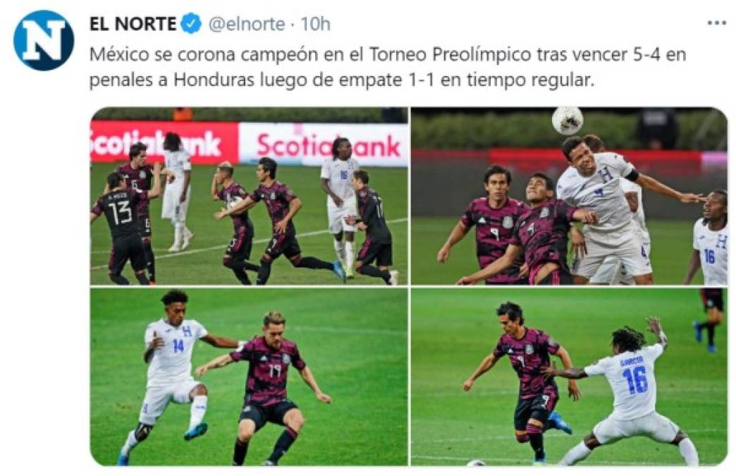 Prensa mexicana destaca triunfo tricolor y reconoce el esfuerzo de Honduras (Fotos)