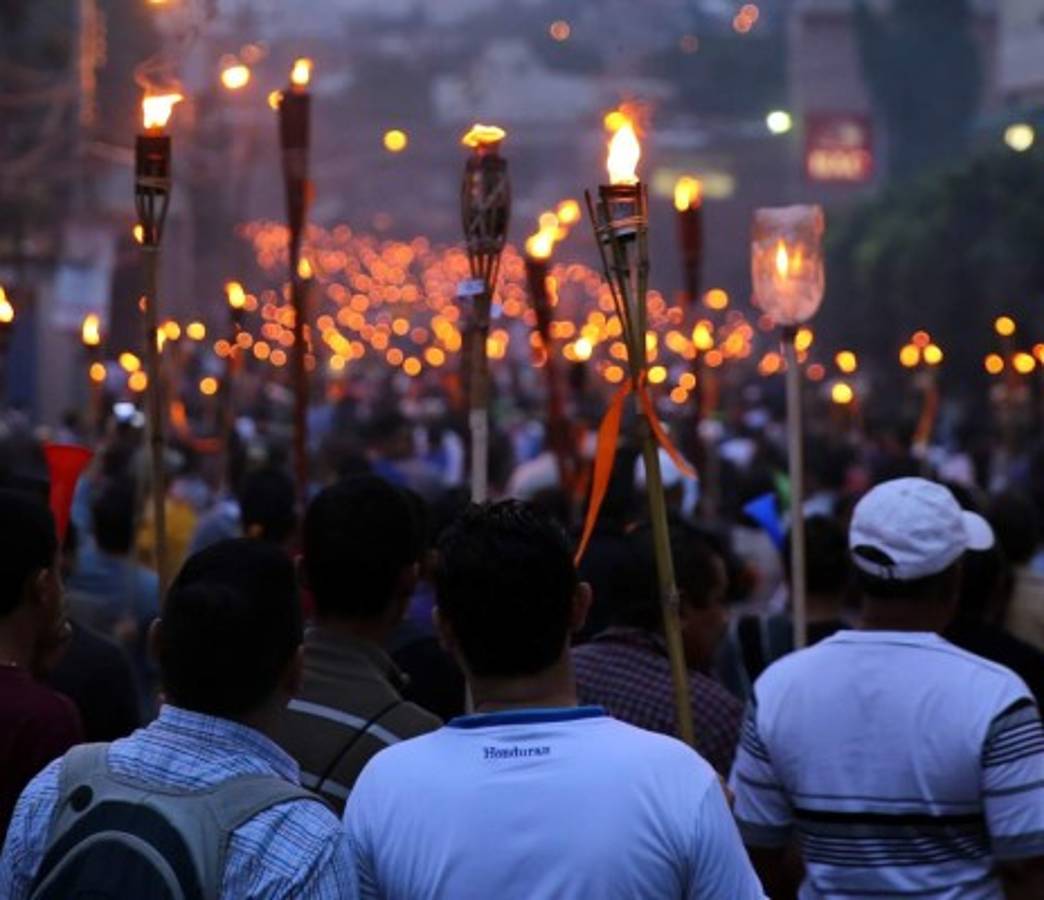 Así se vivió la Marcha de las Antorchas en Tegucigalpa