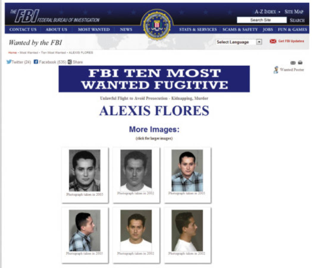 Hondureño entre los 10 más buscados por el FBI