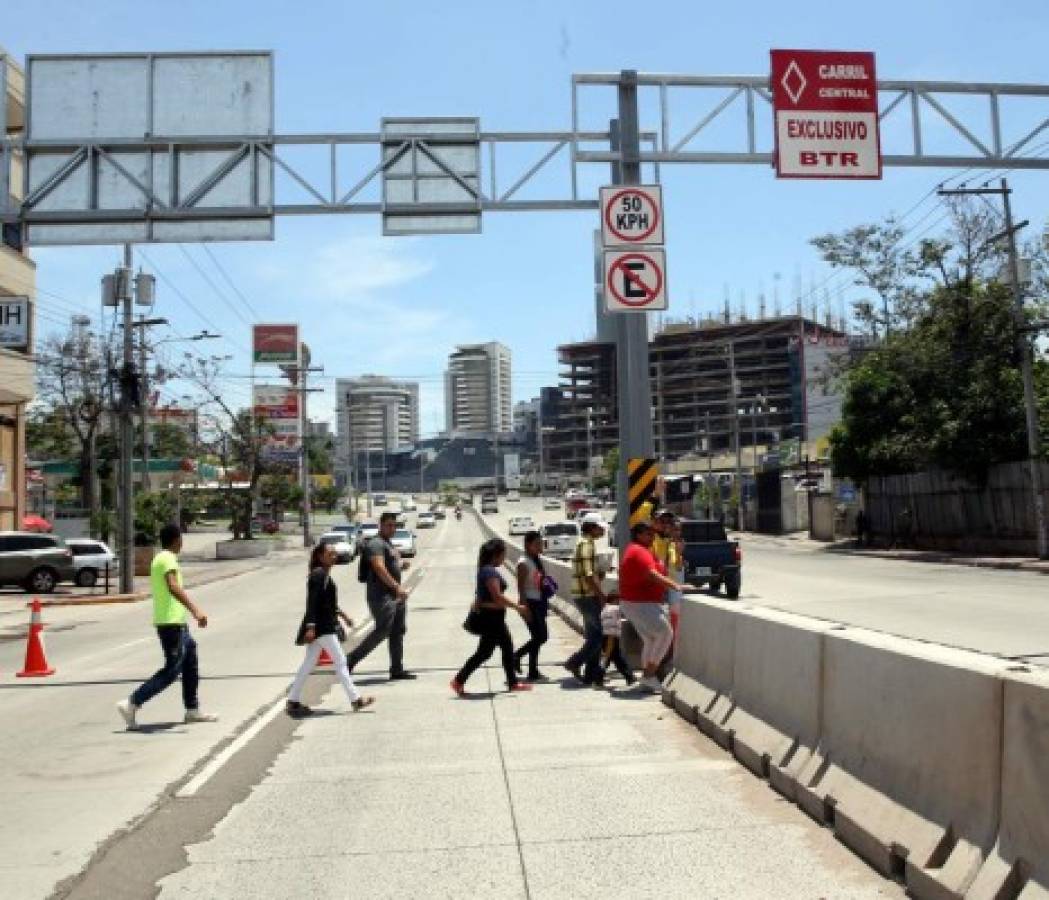 Instalarán nuevos semáforos peatonales en ruta del BTR de la capital de Honduras