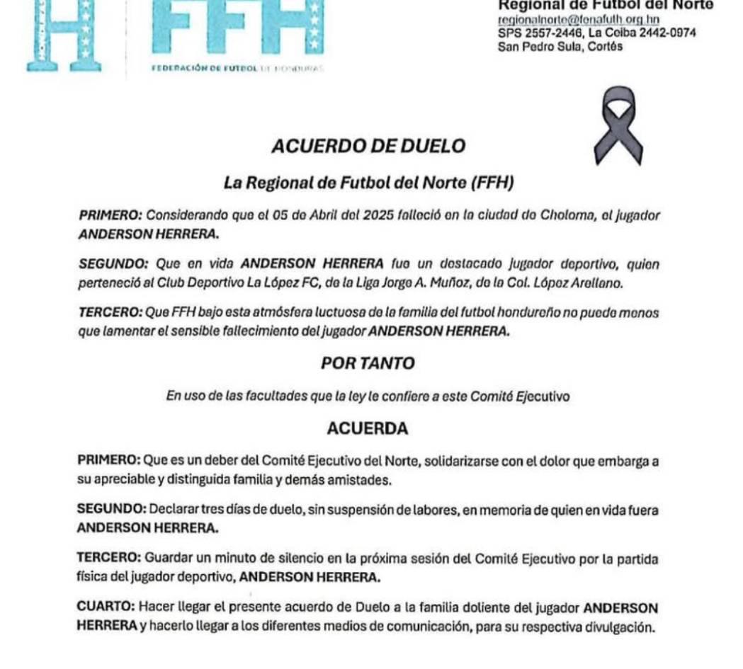 Jugador hondureño muere de forma inesperada: Familiares y compañeros no lo pueden creer Jugador hondureño muere de forma inesperada: Familiares y compañeros no lo pueden creer