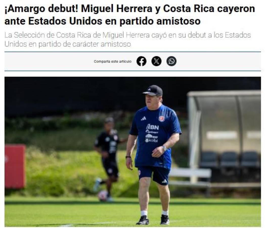 Miguel Herrera debuta con derrota en Costa Rica y esto dicen los medios