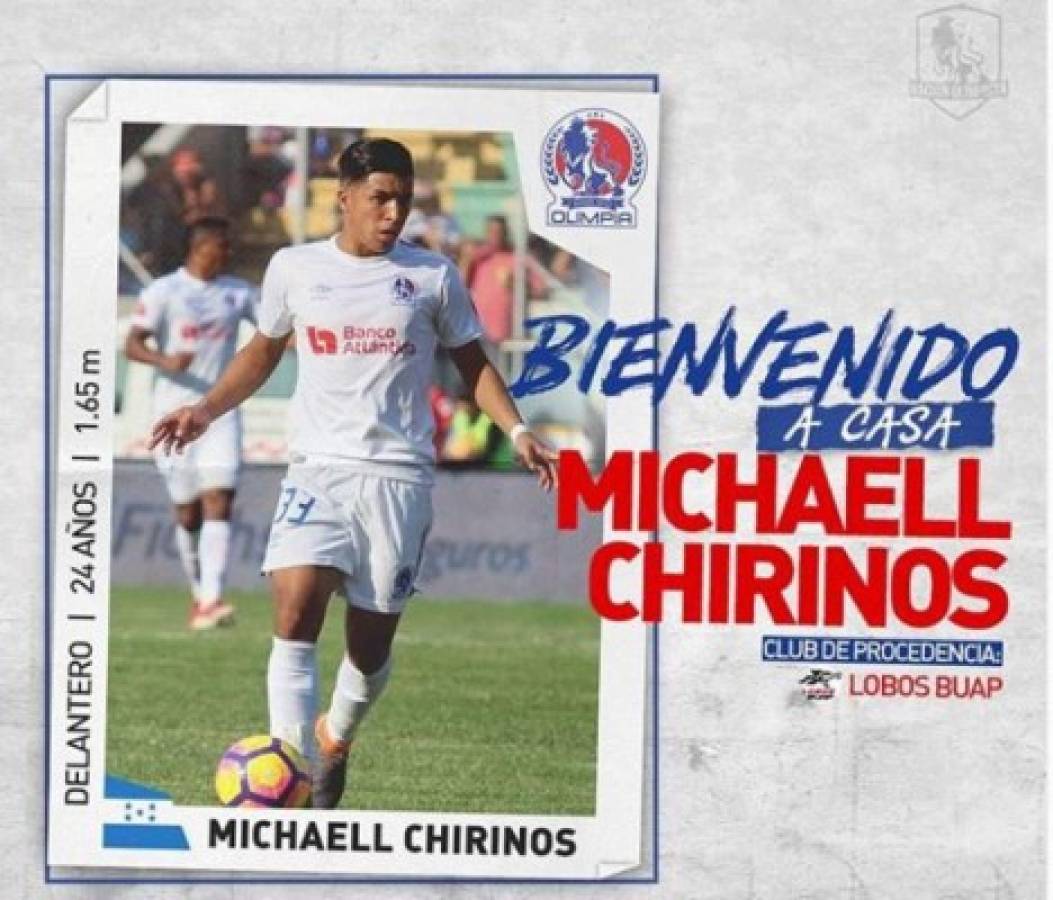Michaell Chirinos confirma su regreso a Olimpia