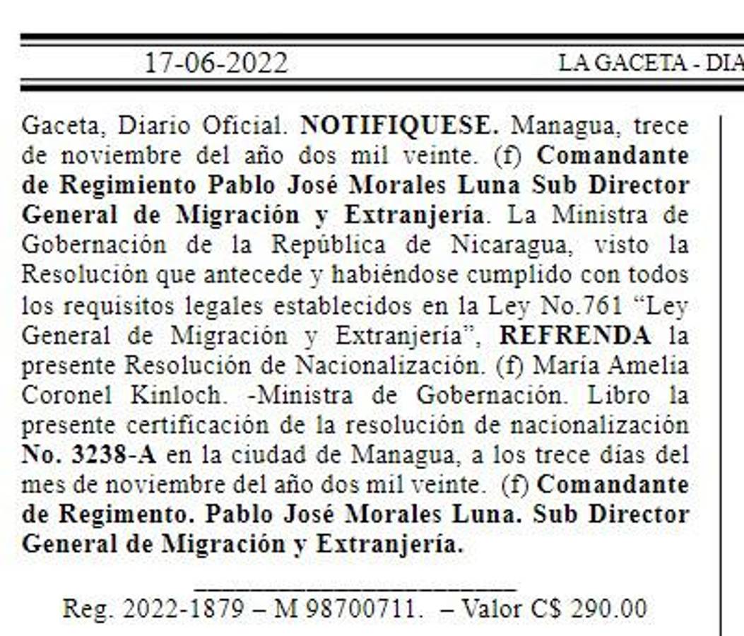 Exclusiva: Ebal Díaz fue nacionalizado nicaragüense