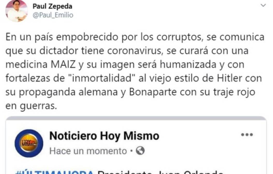 Así reacciona la oposición tras contagio de covid-19 de JOH