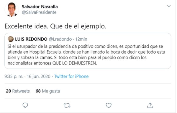 Así reacciona la oposición tras contagio de covid-19 de JOH