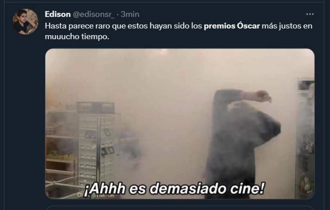 Imperdibles y divertidos: los memes de los Premios Oscar 2023