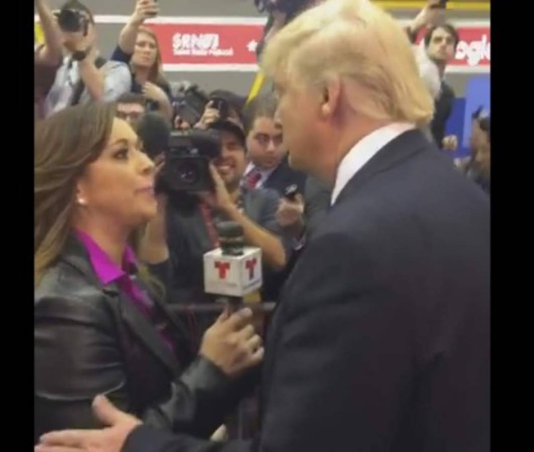 Periodista hondureña Neida Sandoval confronta a Donald Trump