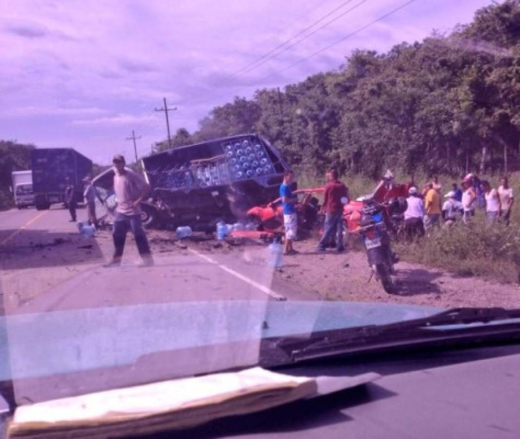 Cinco muertos deja brutal choque en carretera del norte de Honduras