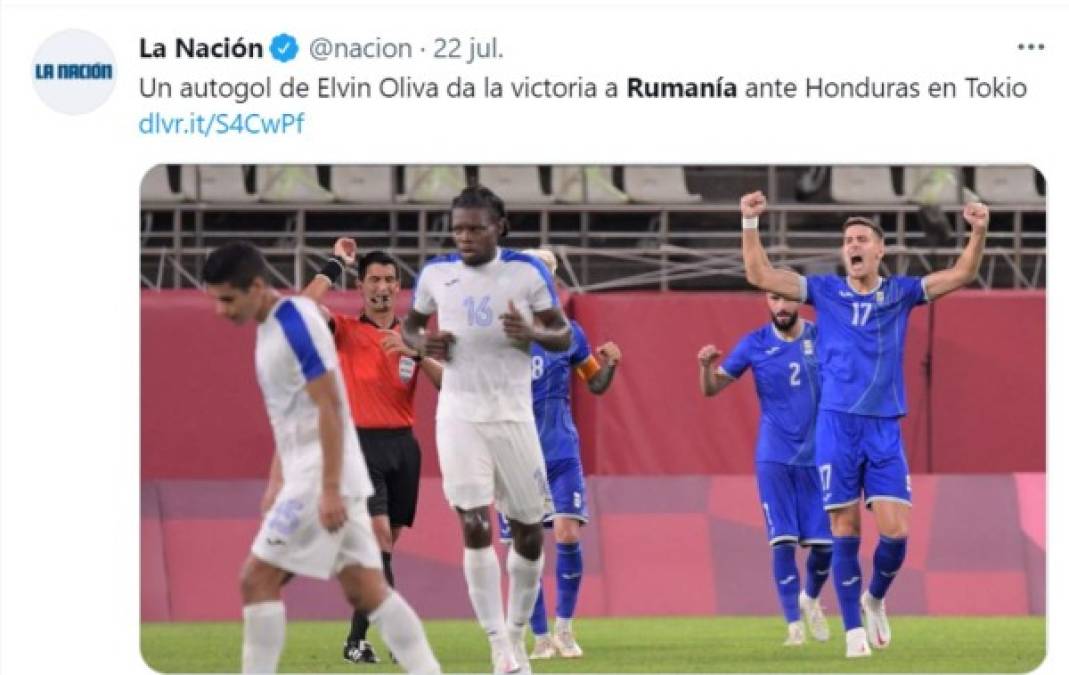 Prensa internacional cataloga de 'infortunada' la derrota de Honduras ante Rumania