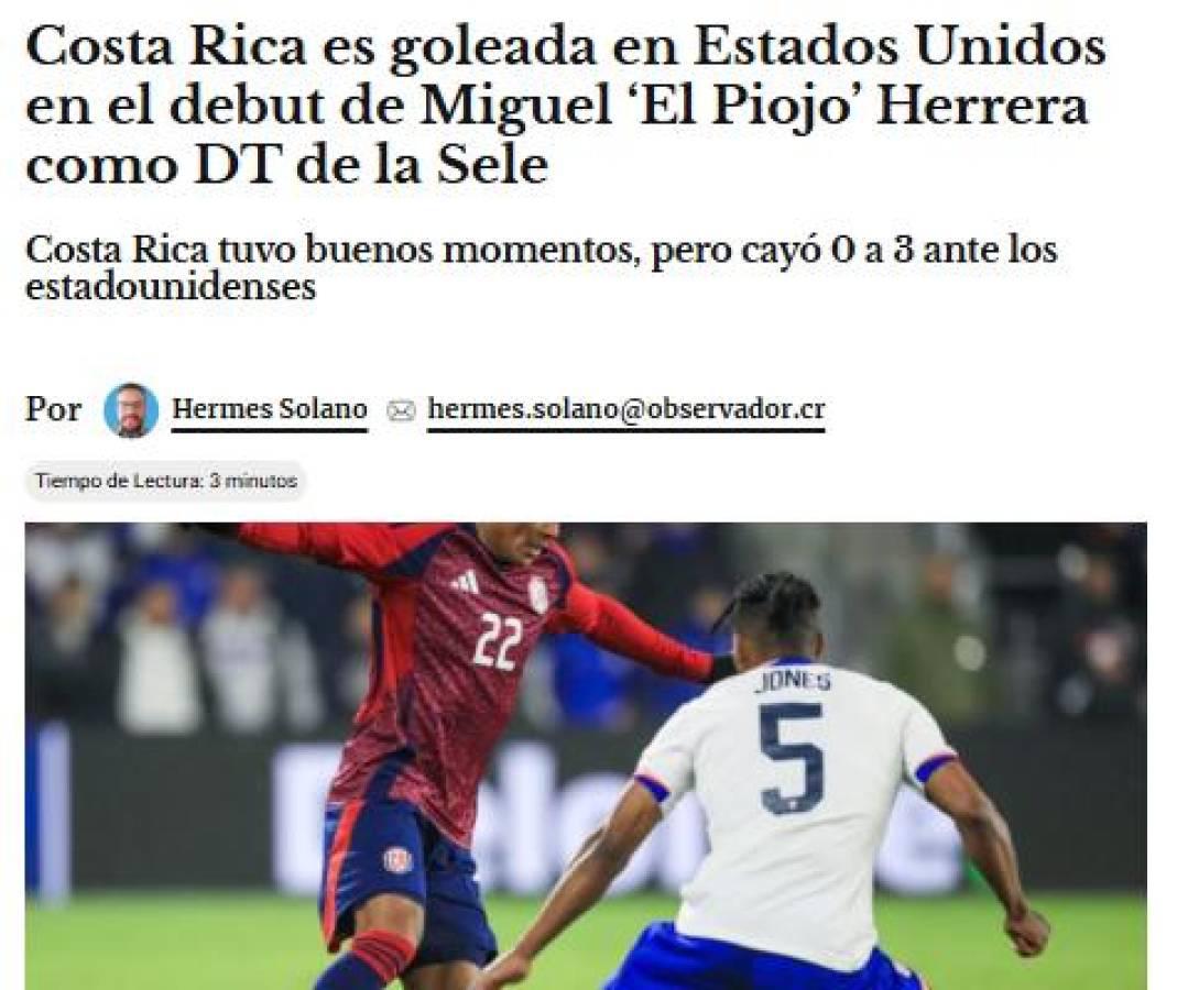 Miguel Herrera debuta con derrota en Costa Rica y esto dicen los medios